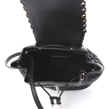 Chanel Lambskin Quilted Metallic Bubble Backpack Black 4 of 9