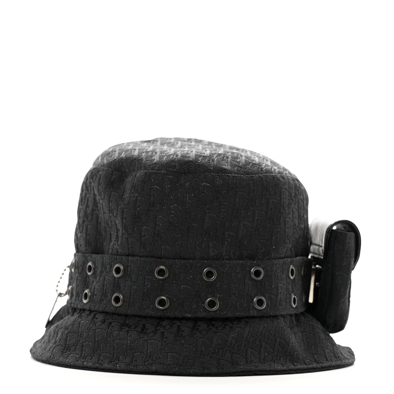 Christian Dior Polyester Cotton Monogram Trotter Bucket Hat 58 Black 3 of 10