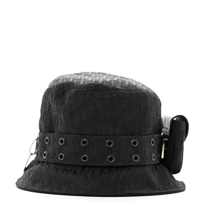 Christian Dior Polyester Cotton Monogram Trotter Bucket Hat 58 Black 3 of 10