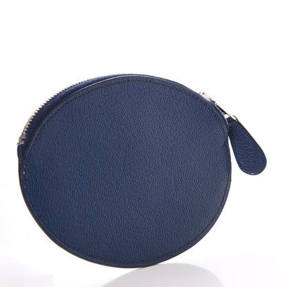 Hermes Chevre Mysore Evelyne Coin Purse Bleu De Prusse 3 of 7