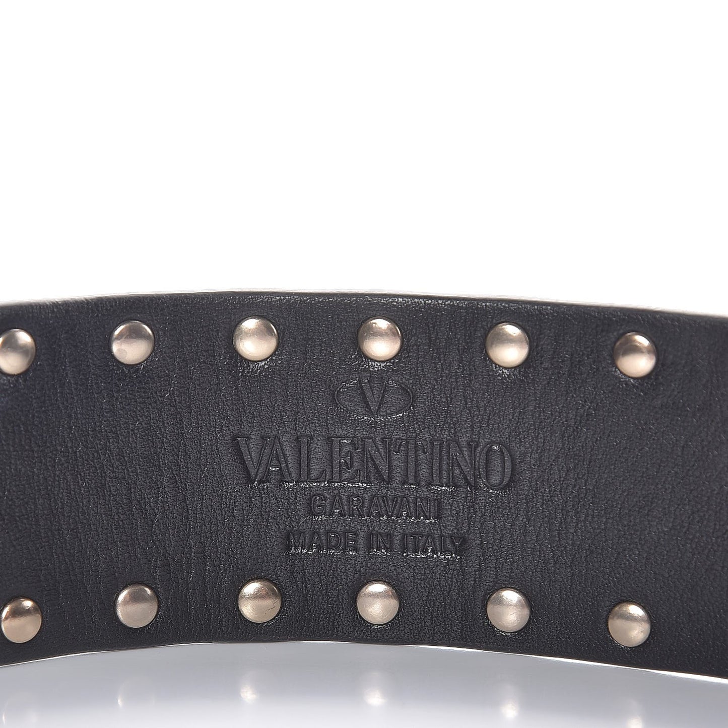 Lambskin Rockstud Spike Shoulder Strap Black