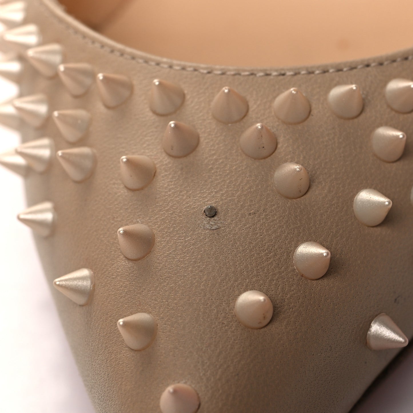 Nappa Studded Escarpic 100 Pumps 37.5 Nude Apricot