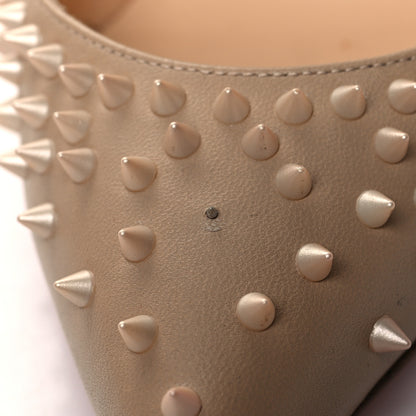 Christian Louboutin Nappa Studded Escarpic 100 Pumps 37.5 Nude Apricot 8 of 12