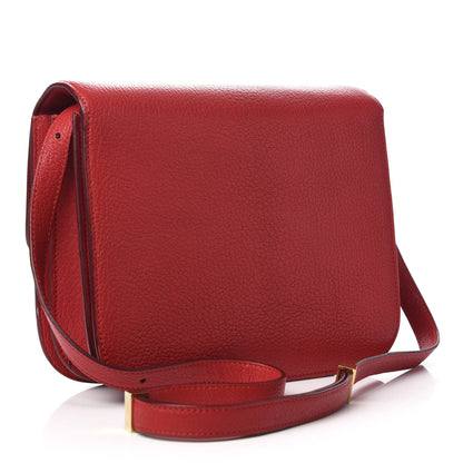 Celine Goatskin Medium Classic Box Flap Bag Carmin 3 of 10