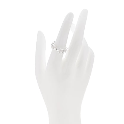 Hermes Sterling Silver PM Chaine d'Ancre Enchainee Band Ring 54 6.75 2 of 9