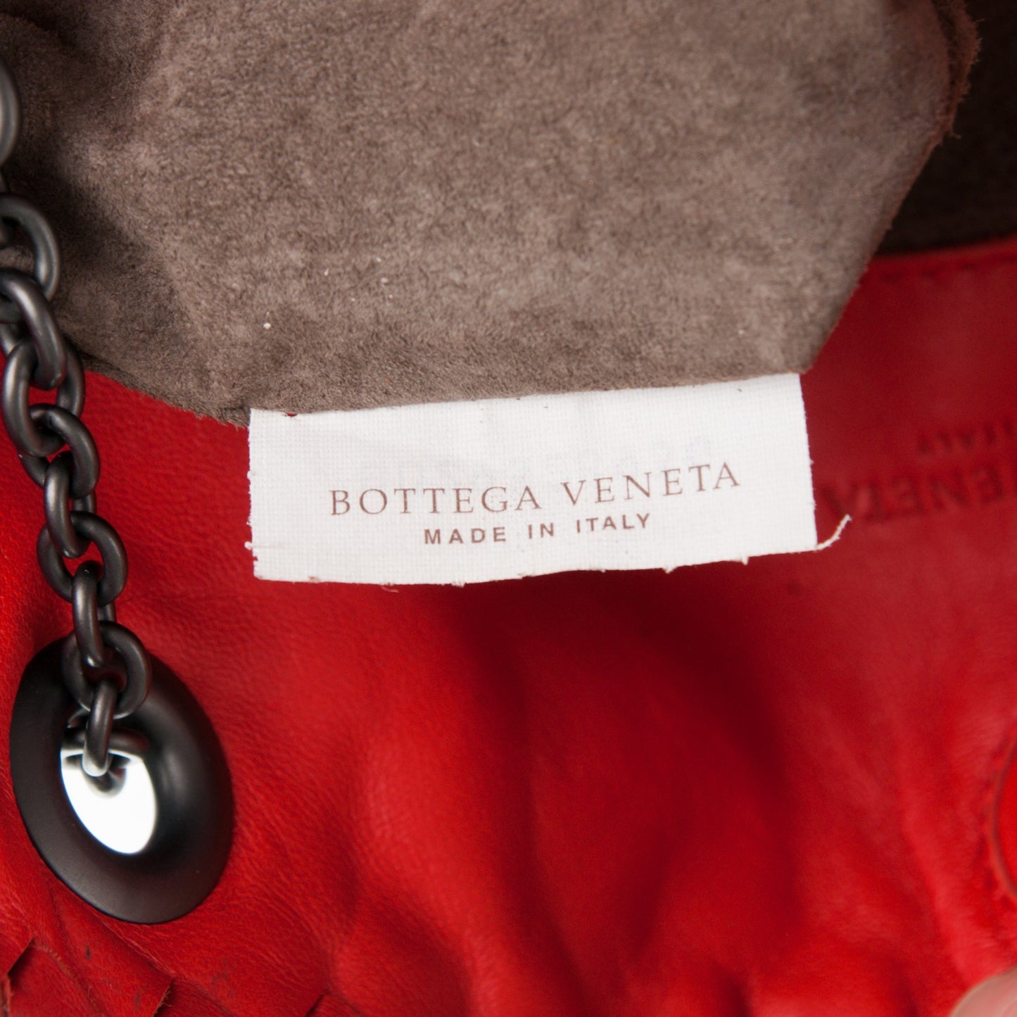 Nappa Intrecciato Shoulder Bag Red