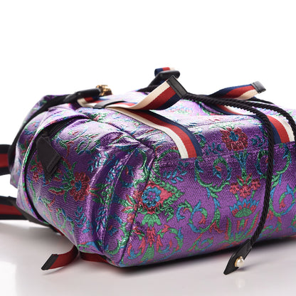 Gucci Brocade Web Small Double Buckle Backpack Multicolor 9 of 10
