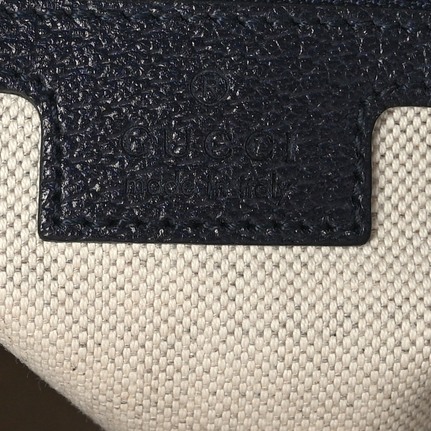 GG Supreme Monogram Textured Dollar Calfskin Web Small Ophidia Messenger Bag Beige Blue