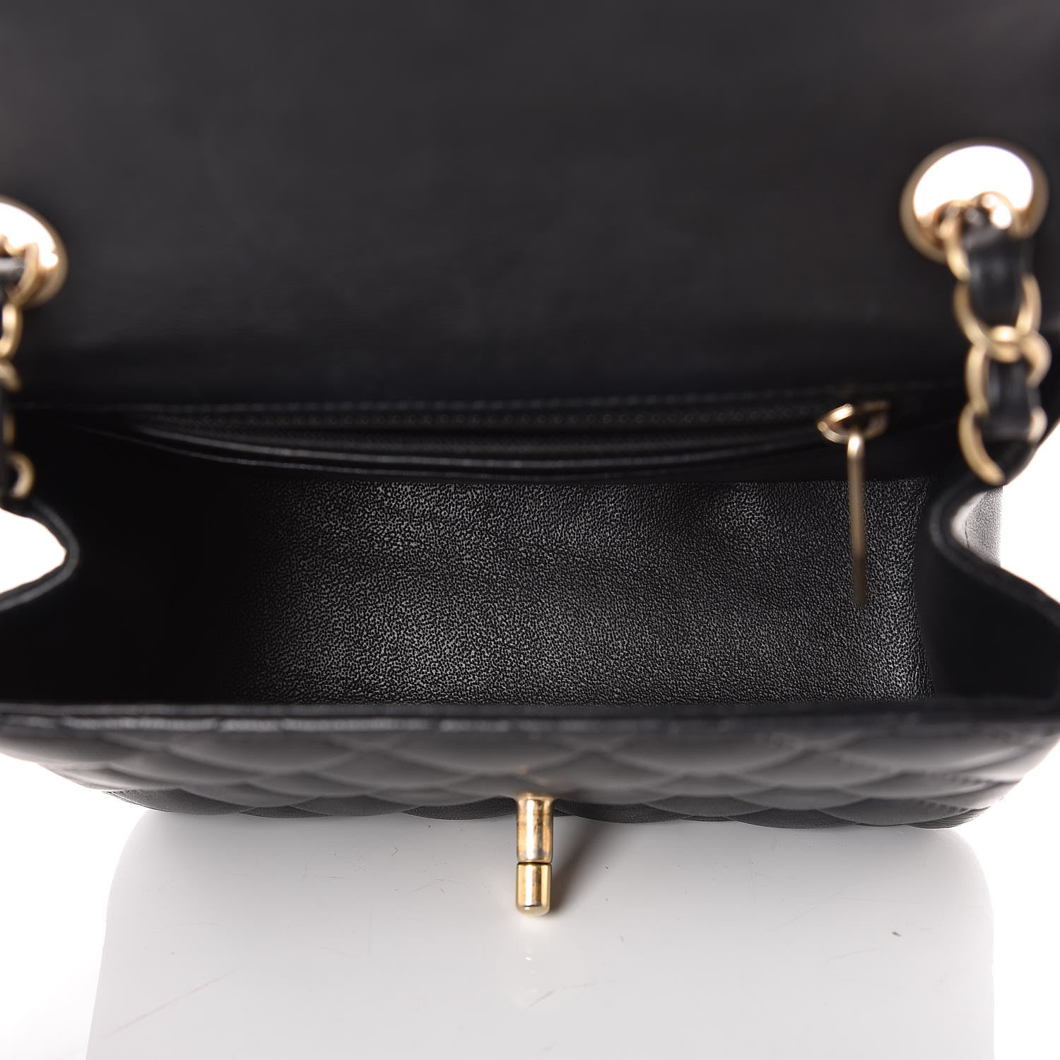 Chanel Lambskin Quilted Mini Square Flap Black 5 of 9