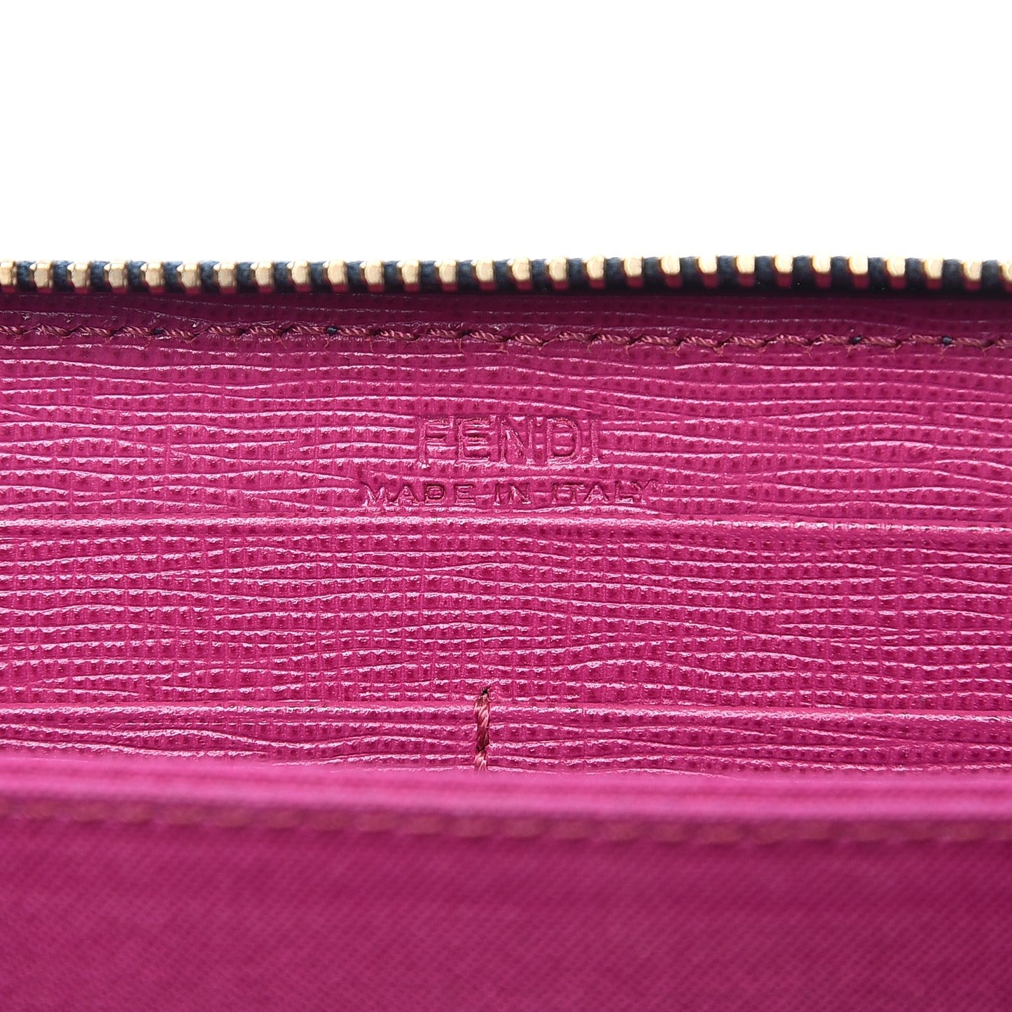 Vitello Elite Fendi Roma Simply Zip Around Wallet Cobalt Multicolor