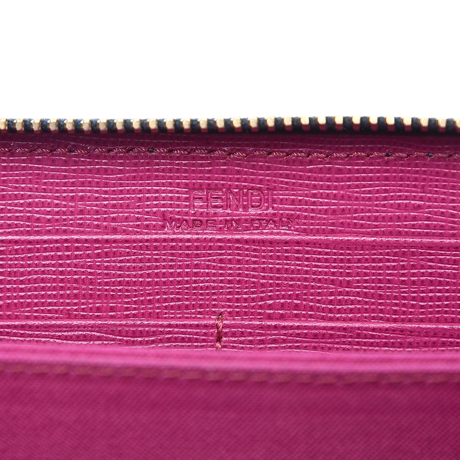 Fendi Vitello Elite Fendi Roma Simply Zip Around Wallet Cobalt Multicolor 7 of 10