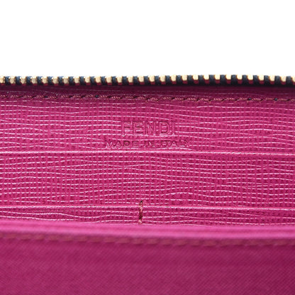 Fendi Vitello Elite Fendi Roma Simply Zip Around Wallet Cobalt Multicolor 7 of 10