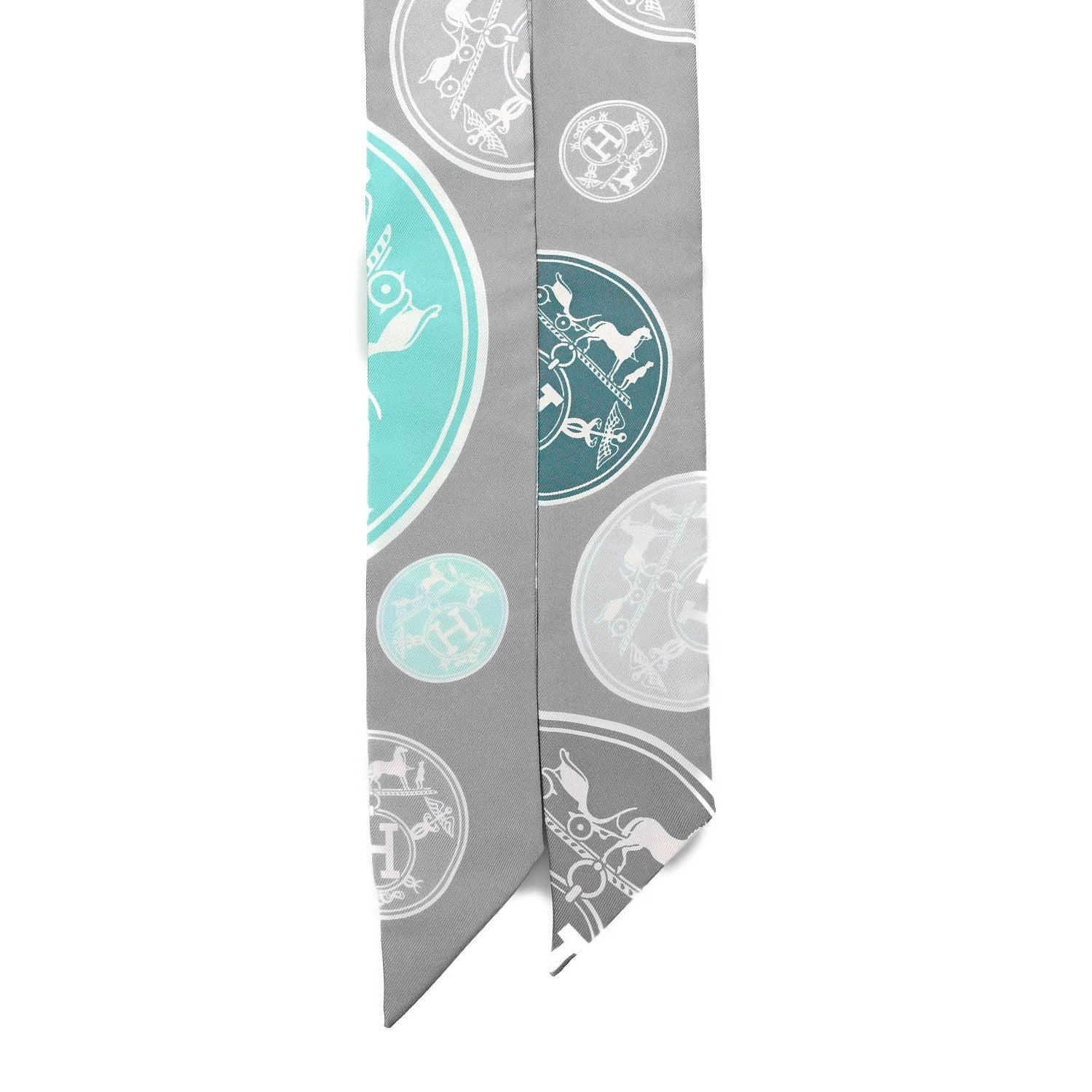 Hermes Silk Confettis D'Ex Libris Twilly Bleu 2 of 4