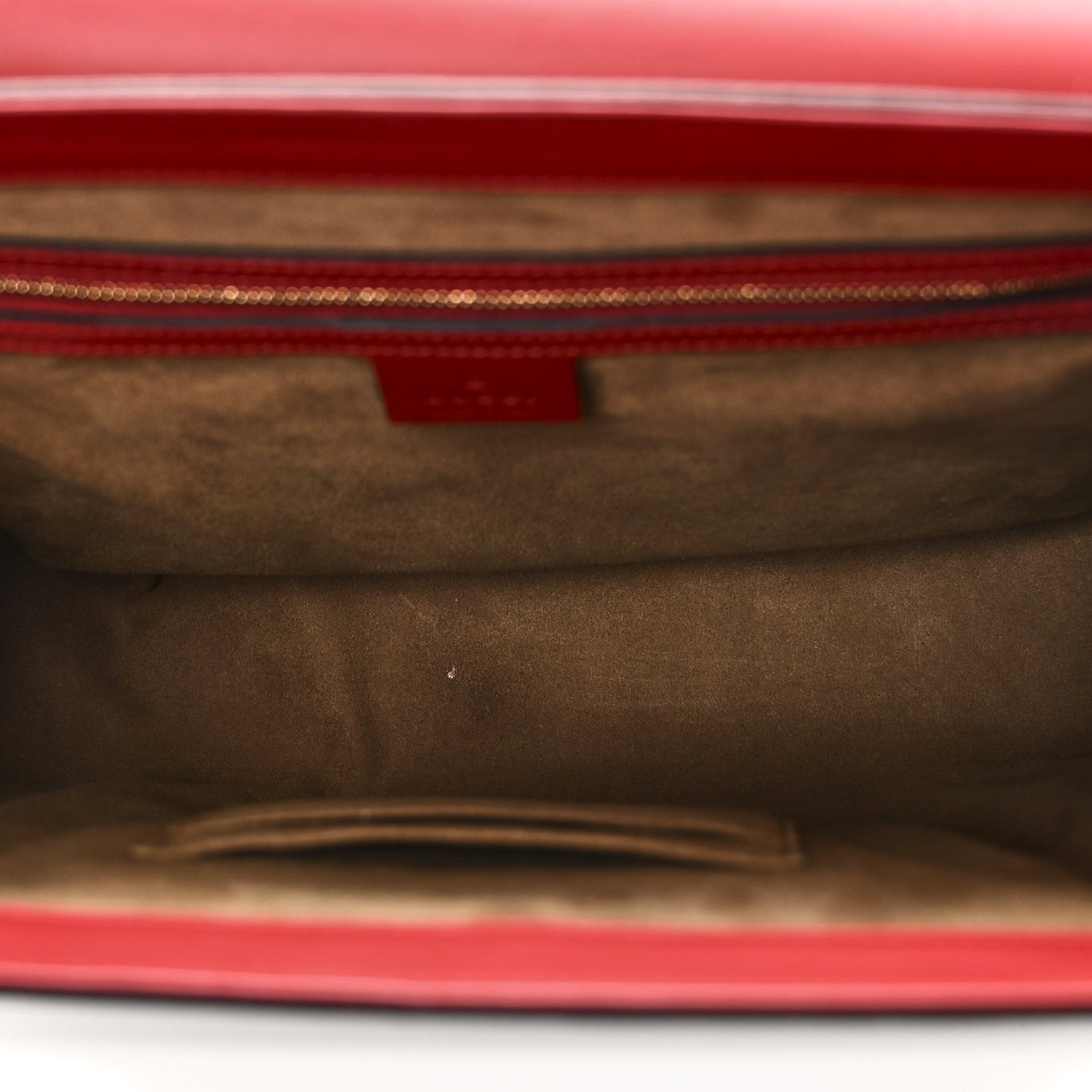 Gucci GG Supreme Monogram Calfskin Medium Padlock Top Handle Bag Beige Hibiscus Red New Rosette 5 of 10