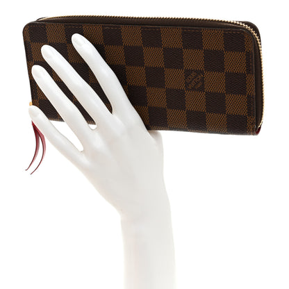 Louis Vuitton Damier Ebene Clemence Wallet Cherry 2 of 9