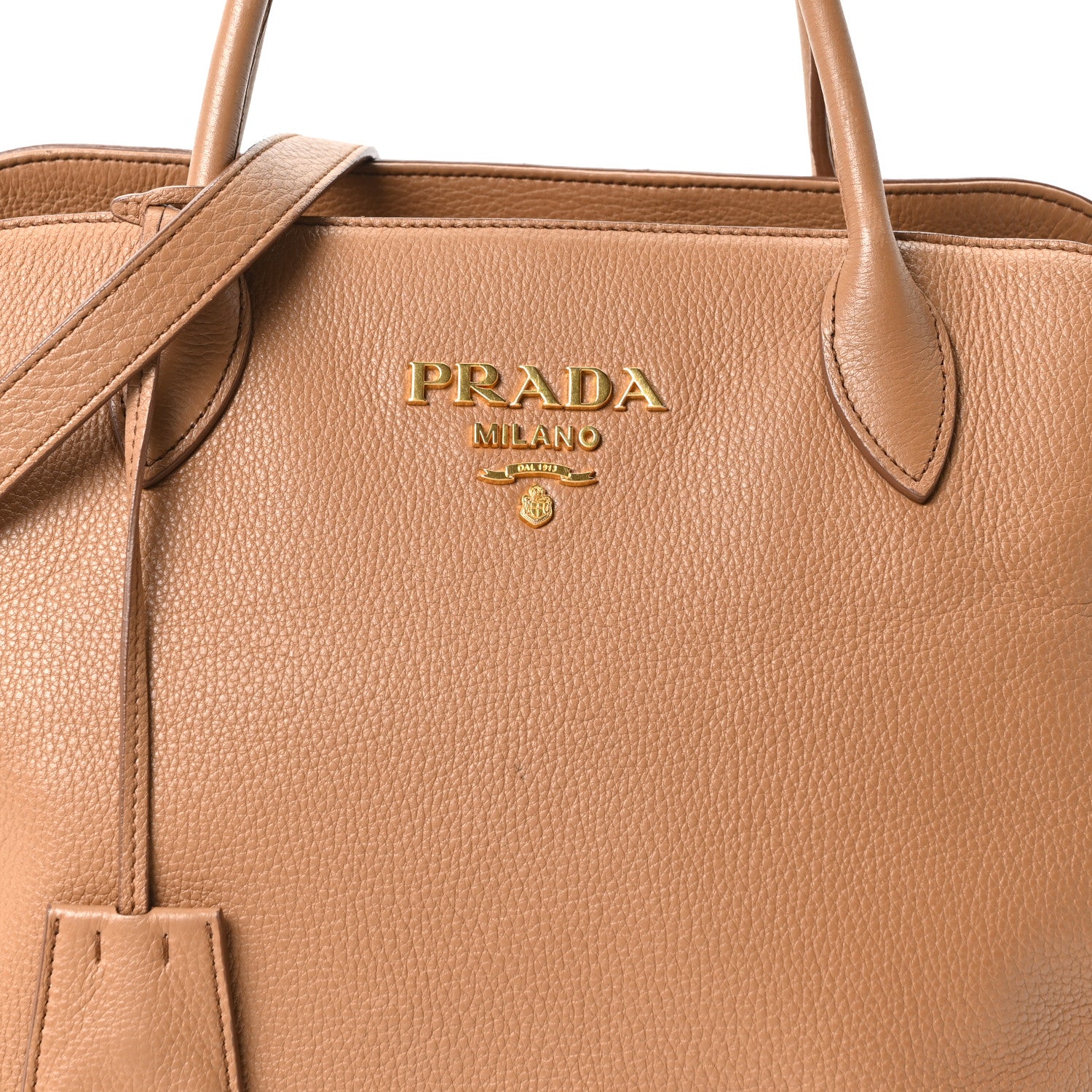 Prada Vitello Daino Tote Caramel 7 of 9
