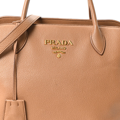 Prada Vitello Daino Tote Caramel 7 of 9