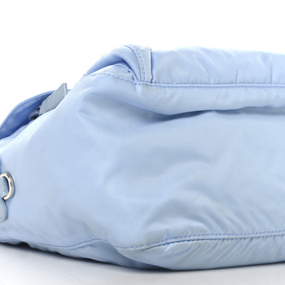 Prada Re-Nylon Vela Saffiano Pocket Double Buckle Messenger Shoulder Bag Celeste 8 of 11