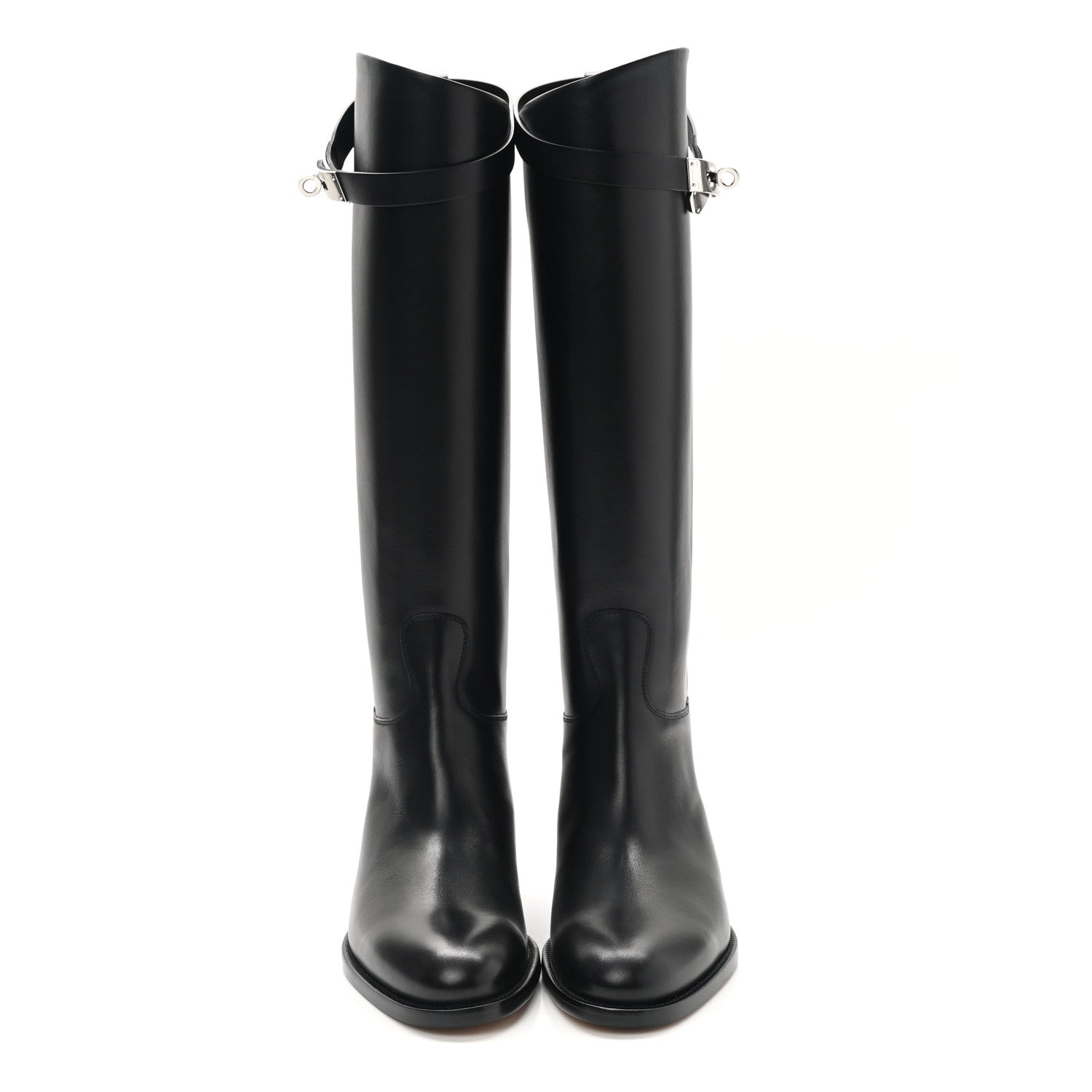 Hermes Box Kelly Jumping Boots 37 Black 2 of 9