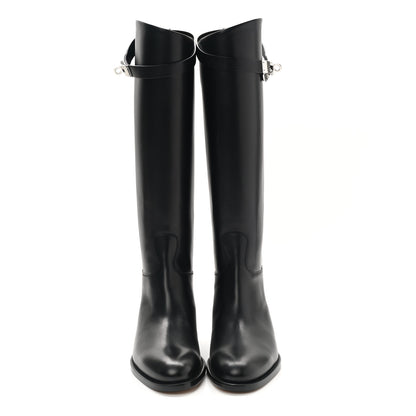 Hermes Box Kelly Jumping Boots 37 Black 2 of 9