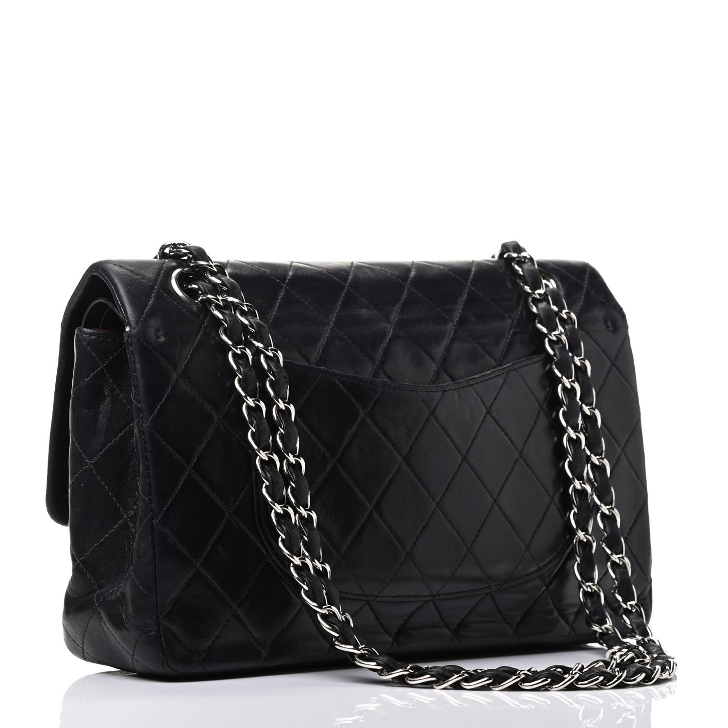 Chanel Lambskin Quilted Medium Double Flap Black 3 of 12