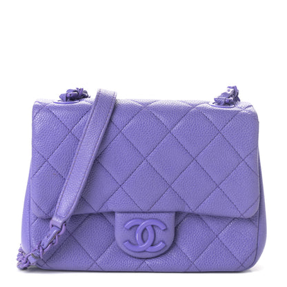 Chanel Caviar Quilted Incognito Mini Square Flap Purple 1 of 10