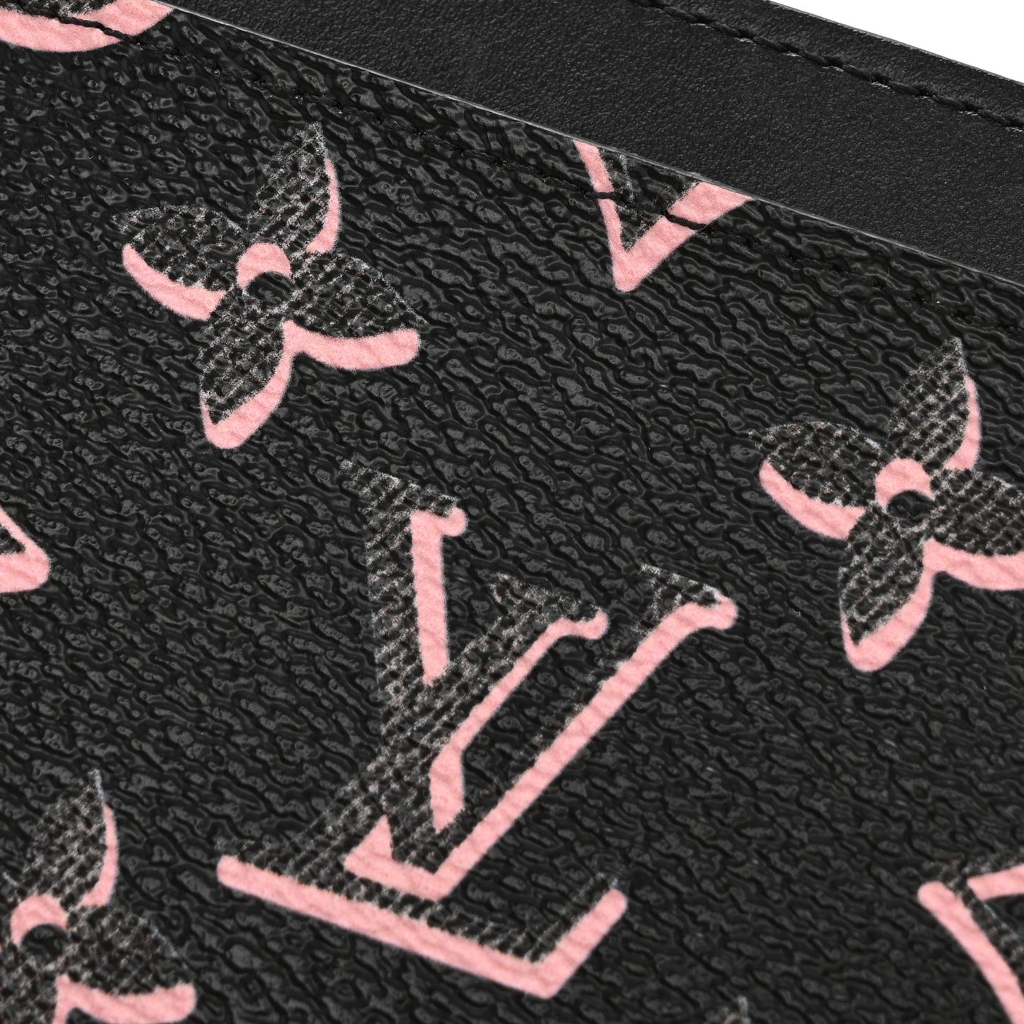 Monogram Fall for You LV Side-Up Card Holder Black
