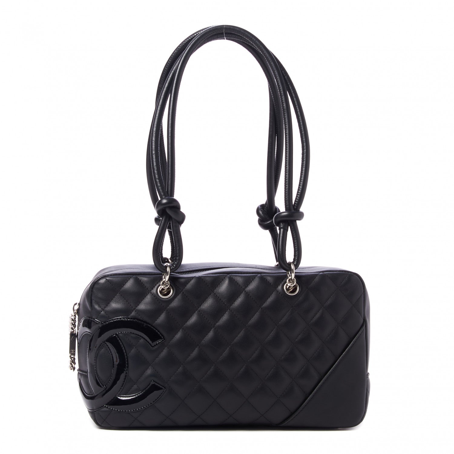 Chanel Calfskin Quilted Large Cambon Bowler Black 1 of 9