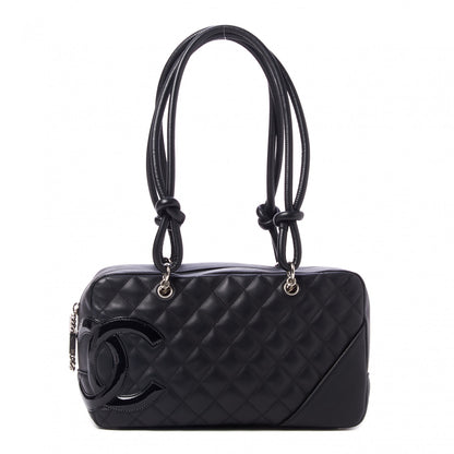 Chanel Calfskin Quilted Large Cambon Bowler Black 1 of 9