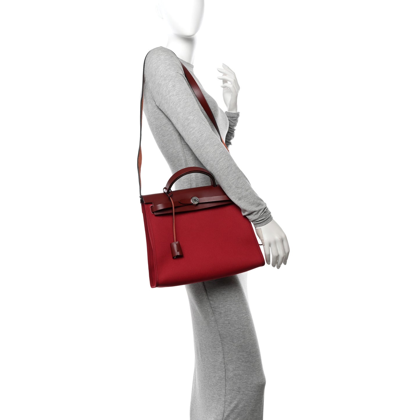 Vache Hunter Toile Herbag Zip 31 PM Rouge Grenat Rouge H