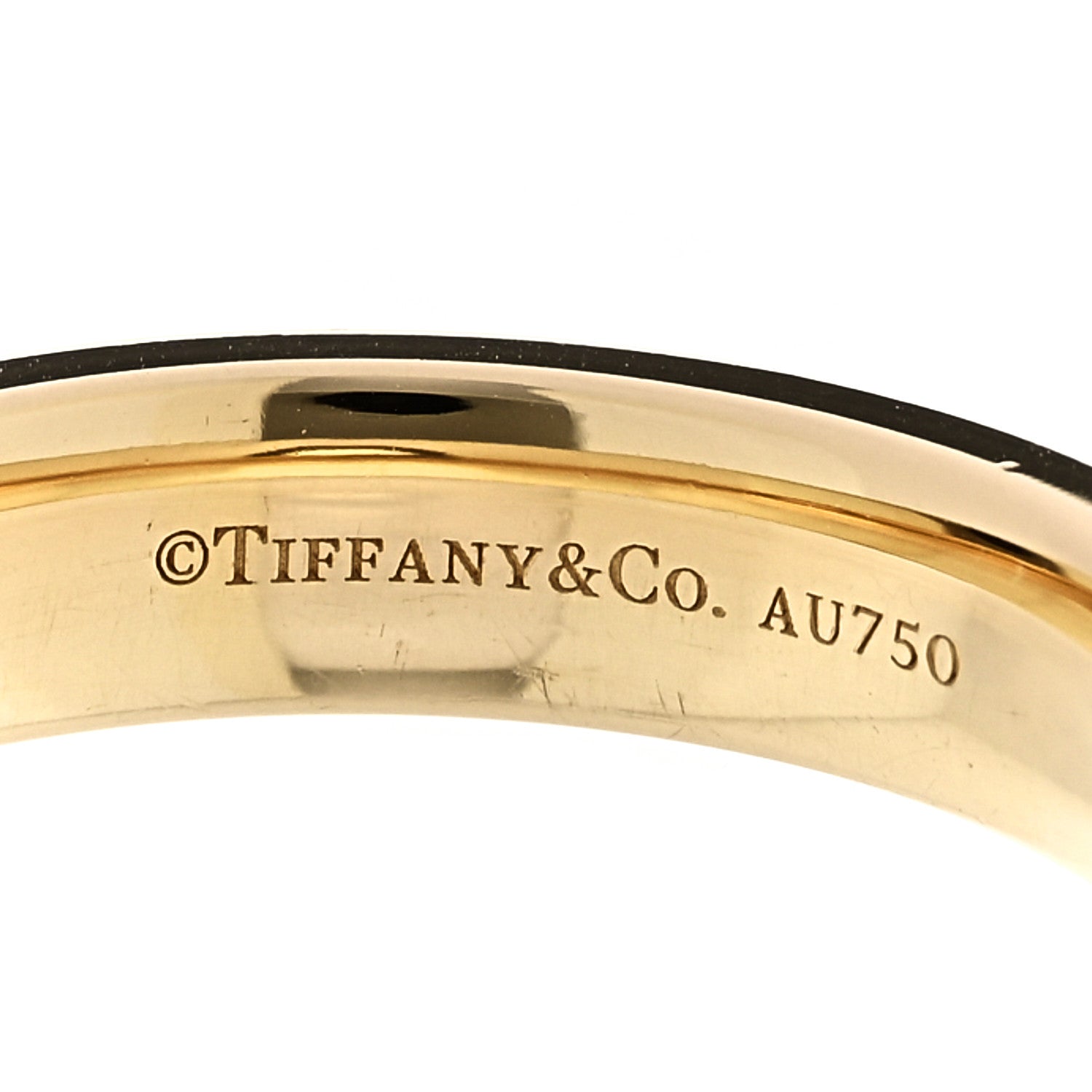 Tiffany 18K Yellow Gold T Two Narrow Ring 58 8.5 4 of 4