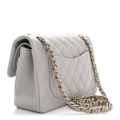 Chanel Caviar Quilted Small Double Flap Grey 3 of 10