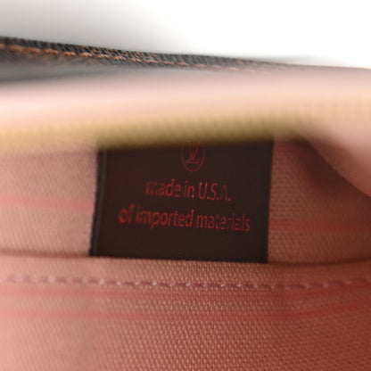 Louis Vuitton Damier Ebene Neverfull MM GM Pochette Rose Ballerine 7 of 11