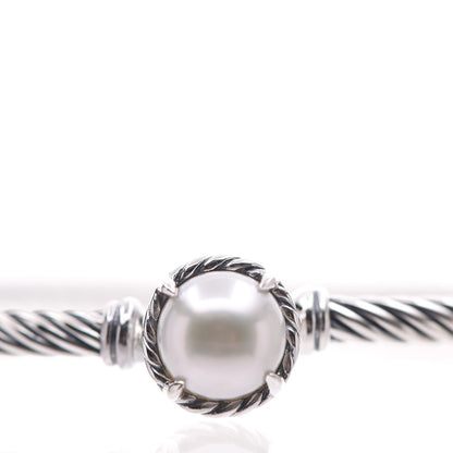 David Yurman Sterling Silver Pearl 3mm Chatelaine Bracelet 3 of 6
