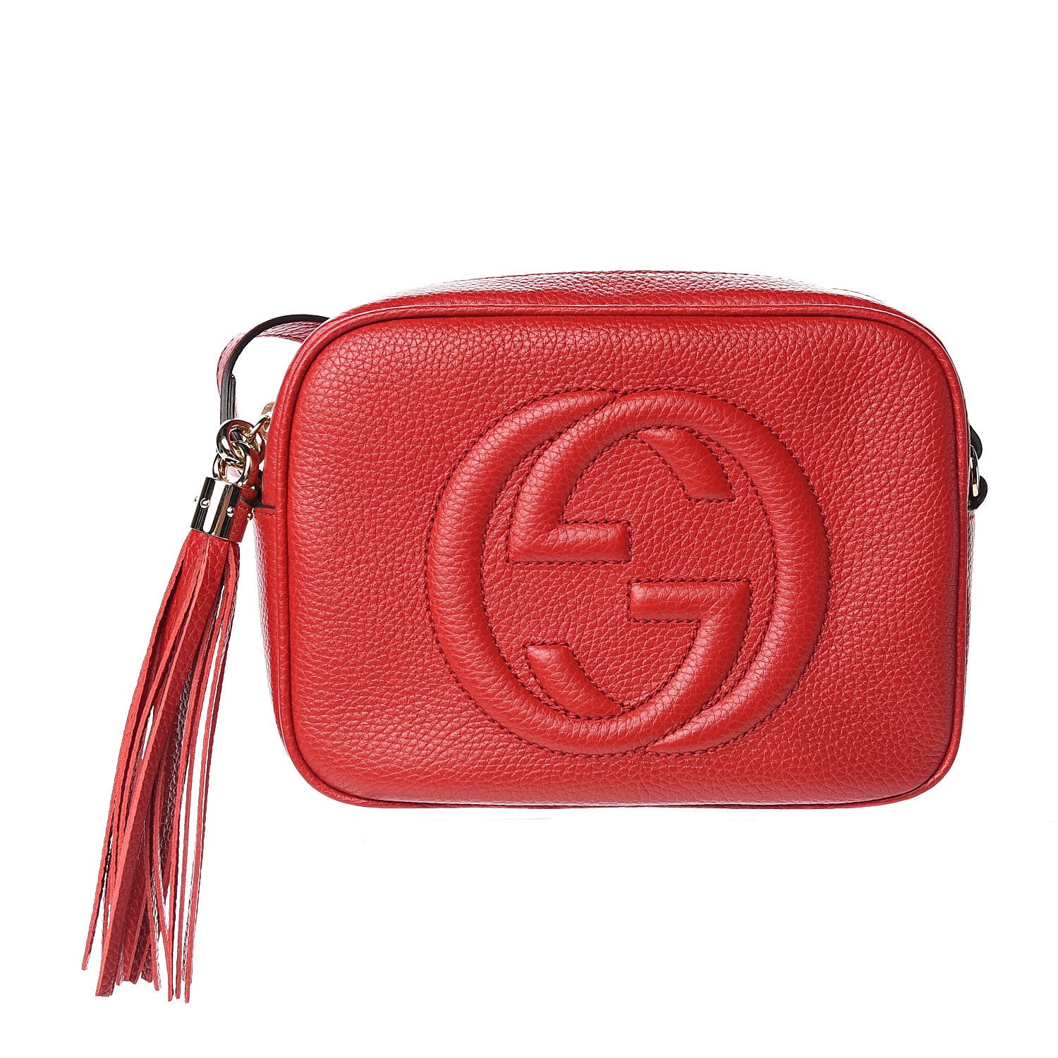 Gucci Pebbled Calfskin Small Soho Disco Bag Tabasco Red 1 of 10