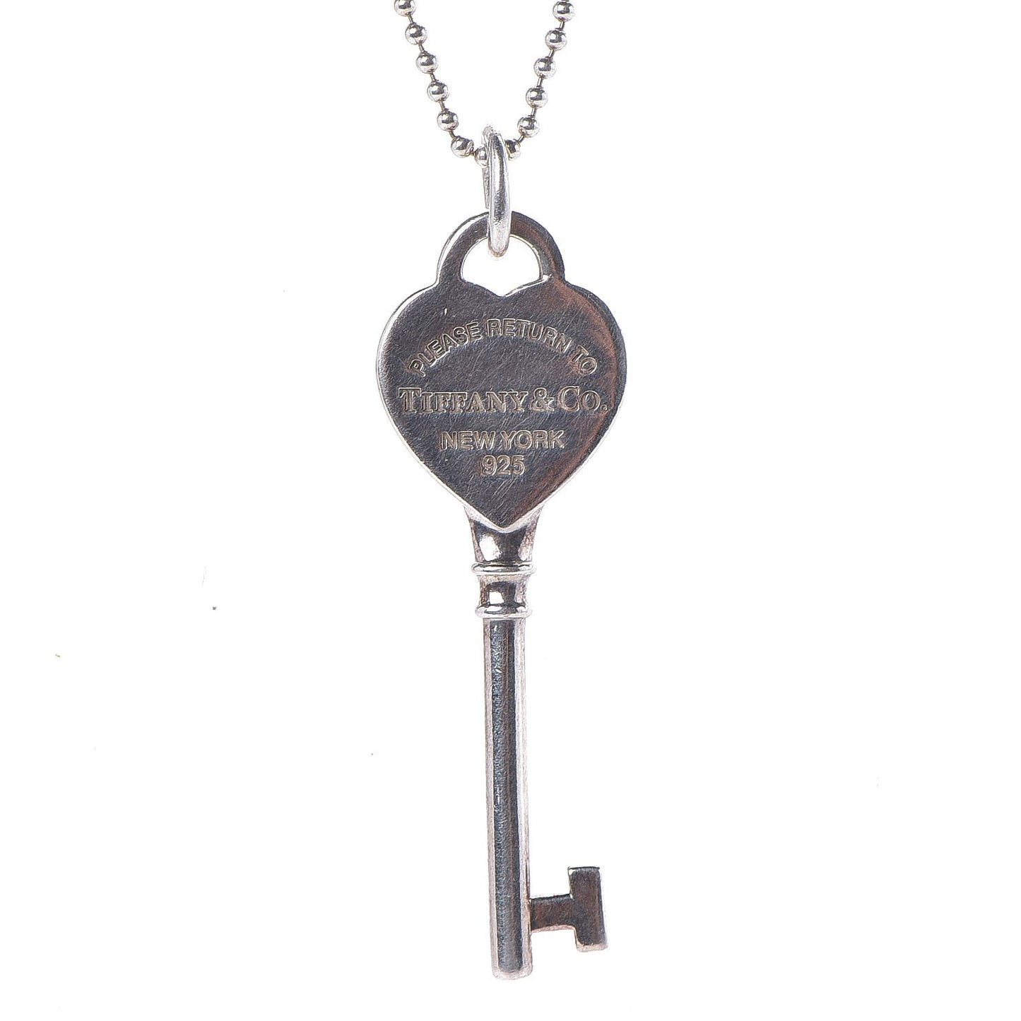 Sterling Silver Return to Tiffany Heart Key Pendant Necklace