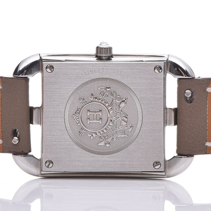 Hermes Stainless Steel Swift 23mm Cape Cod Double Tour Quartz Watch Etoupe 5 of 11