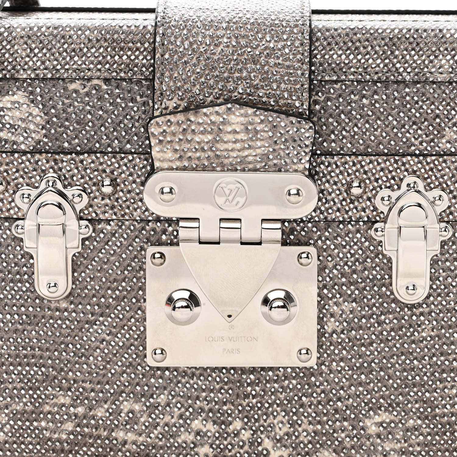 Louis Vuitton Lizard Petite Malle Silver 7 of 9