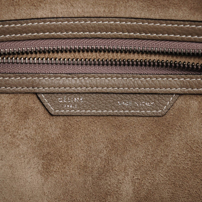 Celine Drummed Calfskin Micro Luggage Souris 6 of 7