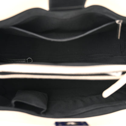 Chanel Glazed Calfskin Boy Tote Black Beige 5 of 10