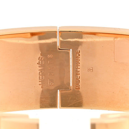 Hermes Enamel Wide Clic Clac H Bracelet GM White White 4 of 5