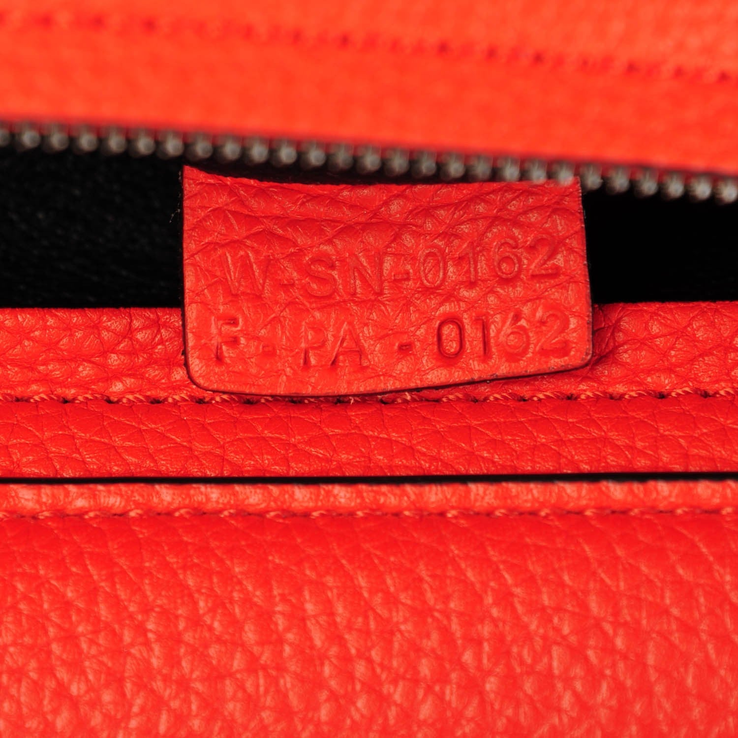 Celine Drummed Calfskin Suede Medium Trapeze Vermillion 7 of 7