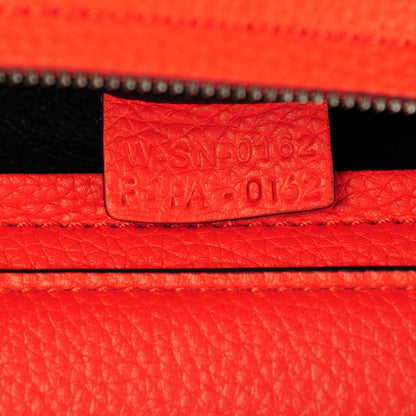 Celine Drummed Calfskin Suede Medium Trapeze Vermillion 7 of 7