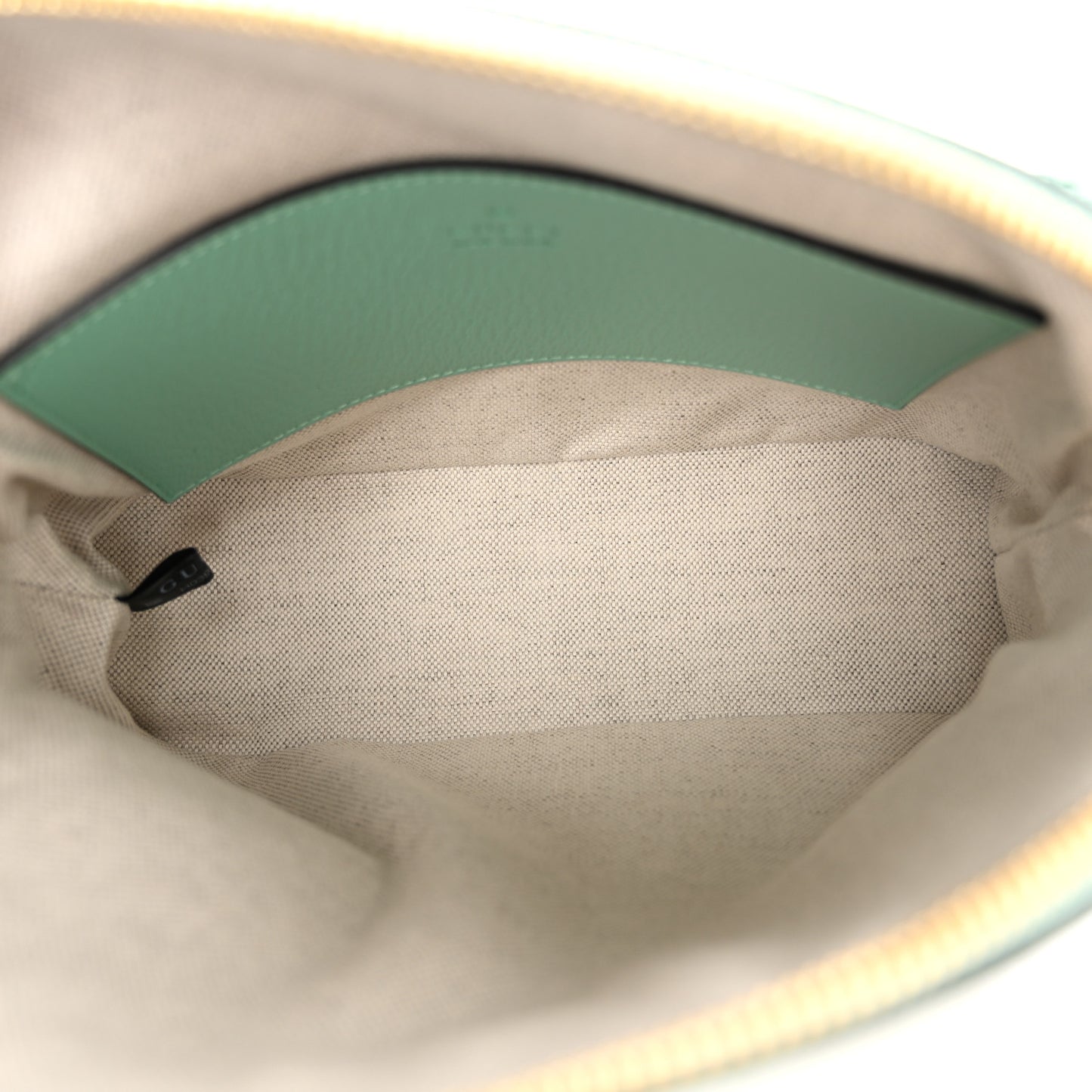 Monogram Jumbo GG Textured Dollar Calfskin Small Ophidia Dome Shoulder Bag Beige Pepperlight Mint