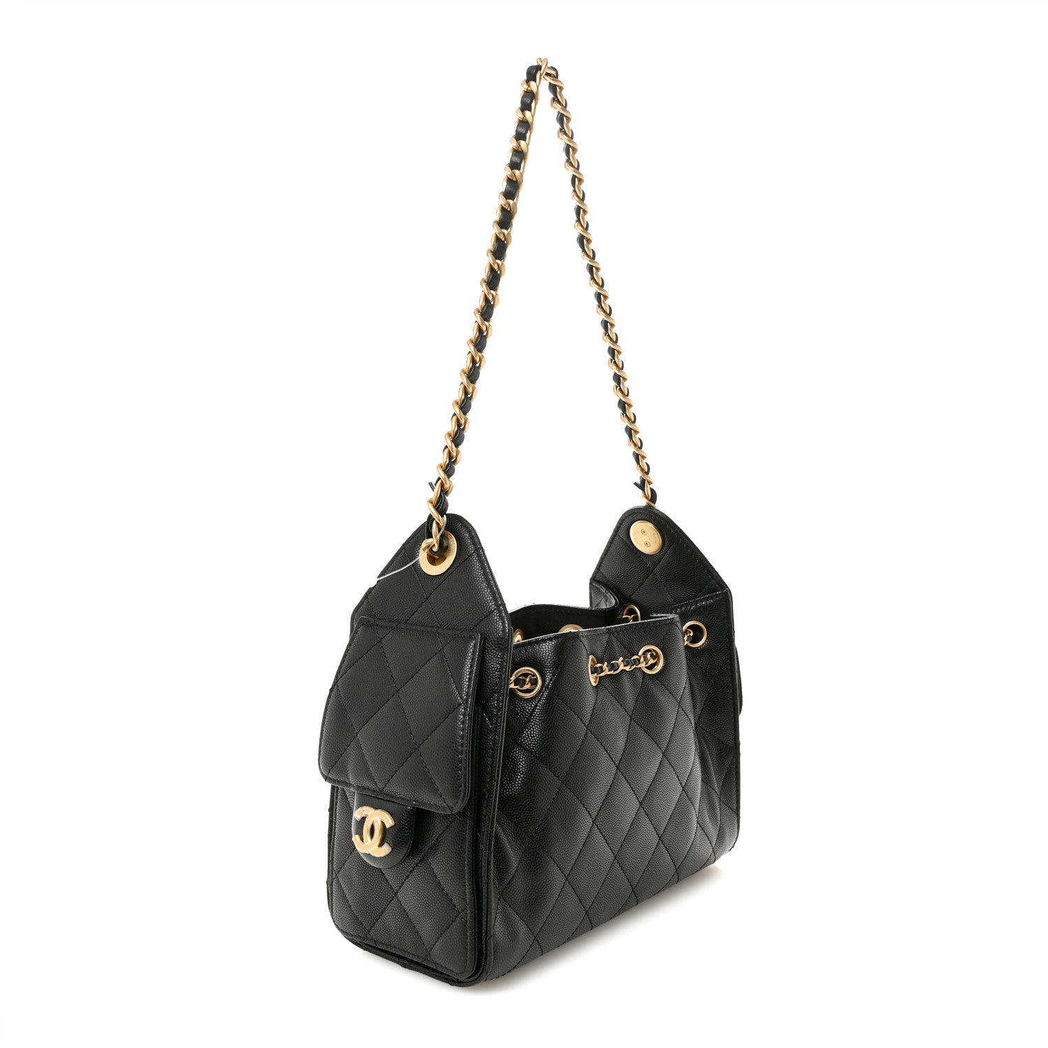 Chanel Caviar Quilted Mini Chanel 25 Handbag Black 3 of 11
