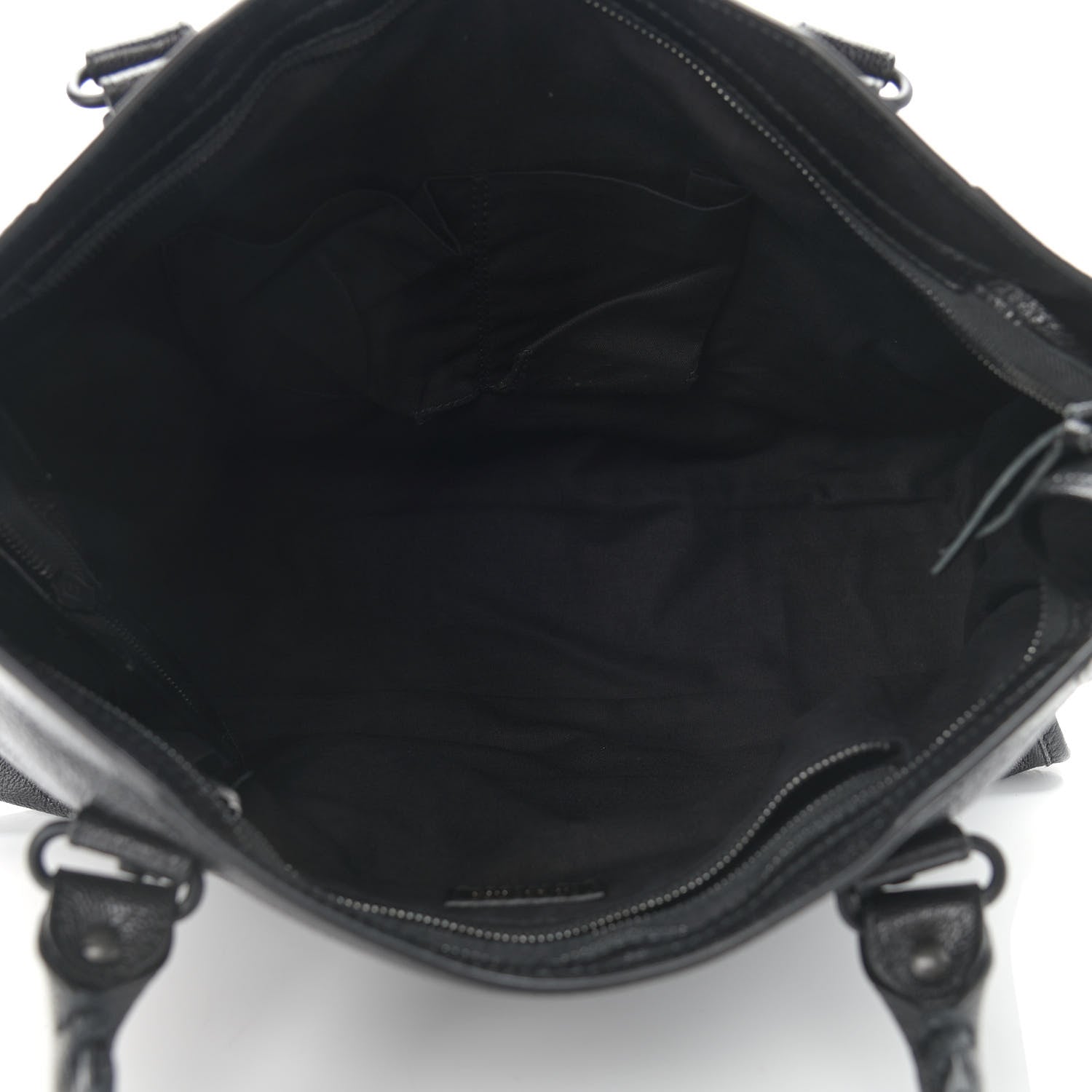 Balenciaga Shiny Grained Goatskin Black Metallic Edge City Black 5 of 9