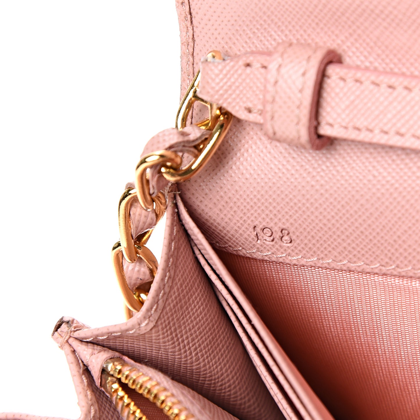 Saffiano Metal Large Chain Wallet Orchidea