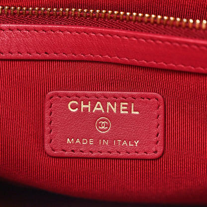 Chanel Goatskin Quilted Large Chanel 19 Cosmetic Case Black 6 of 10