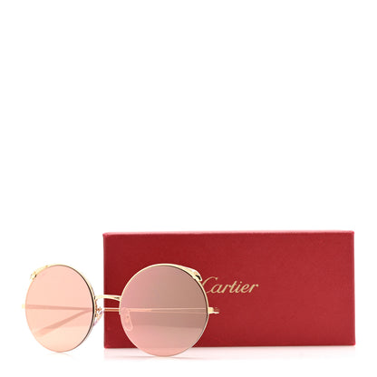 Cartier Panthere De Cartier Round Sunglasses CT0149S Gold Pink 8 of 8