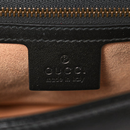 Gucci Calfskin Matelasse Small GG Marmont Shoulder Bag Black 6 of 11